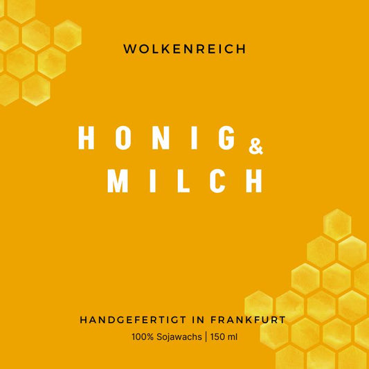 Sojawachs Duftkerze Honig-Milch – warmer, cremiger Duft für Zuhause