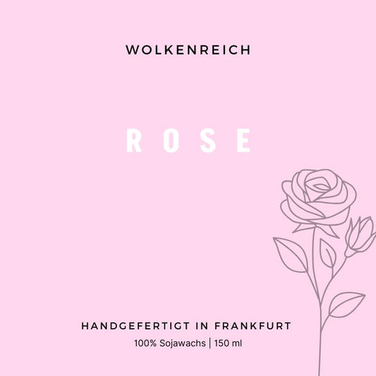 Handgegossene Rosenduftkerze – Rosen aus Mamas Garten Geschenkidee