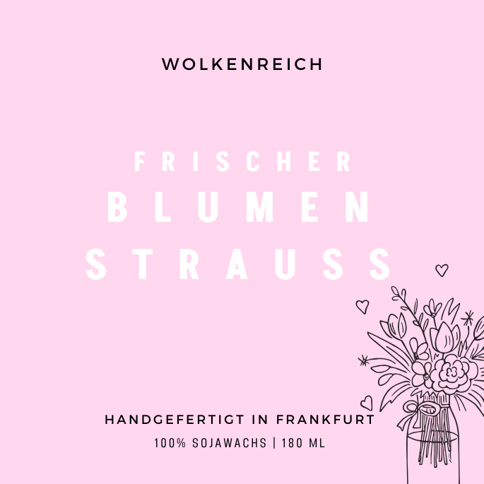 Ein frischer Blumenstrauß | Duftkerze, Sojawachs