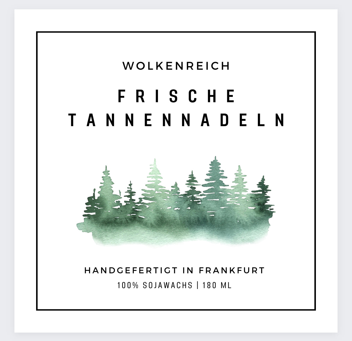 frische Tannennadeln | Duftkerze, Sojawachs