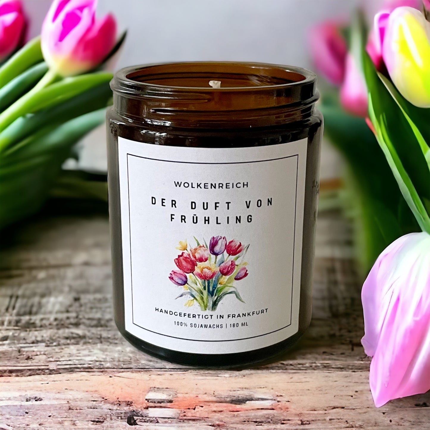 Der Duft von Frühling | Tulpen | Duftkerze, Sojawachs