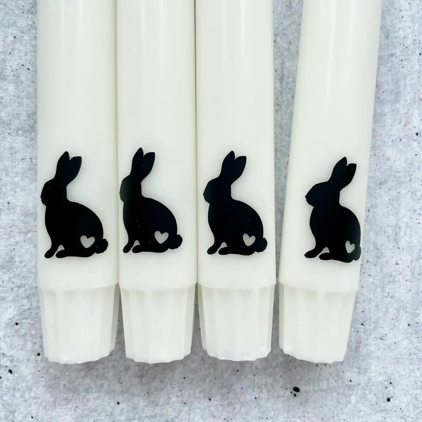 Dekorative Schwarz-Weiß Osterkerze für Ostergeschenk