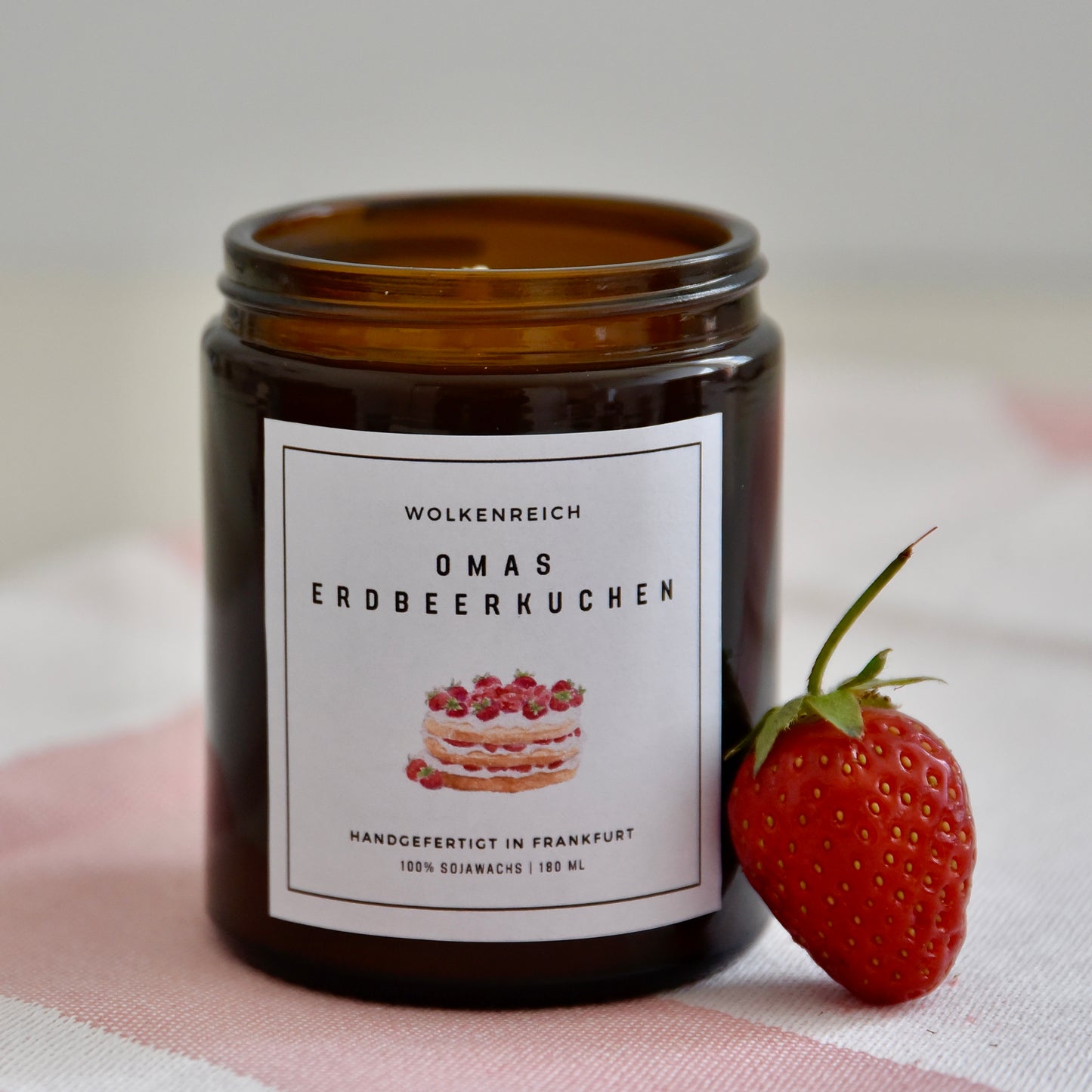 Omas Erdbeerkuchen | Duftkerze, Sojawachs