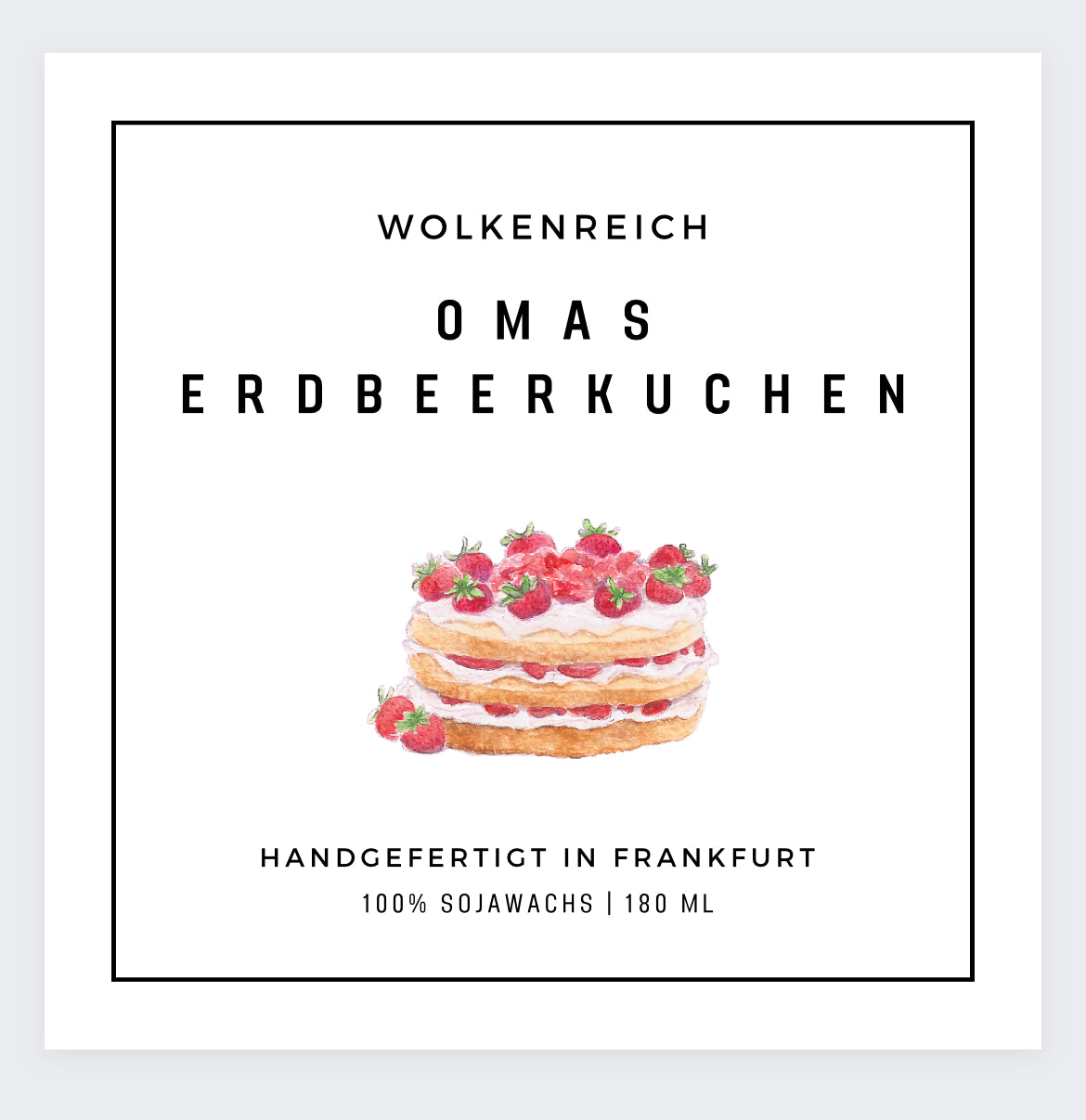 Omas Erdbeerkuchen | Duftkerze, Sojawachs