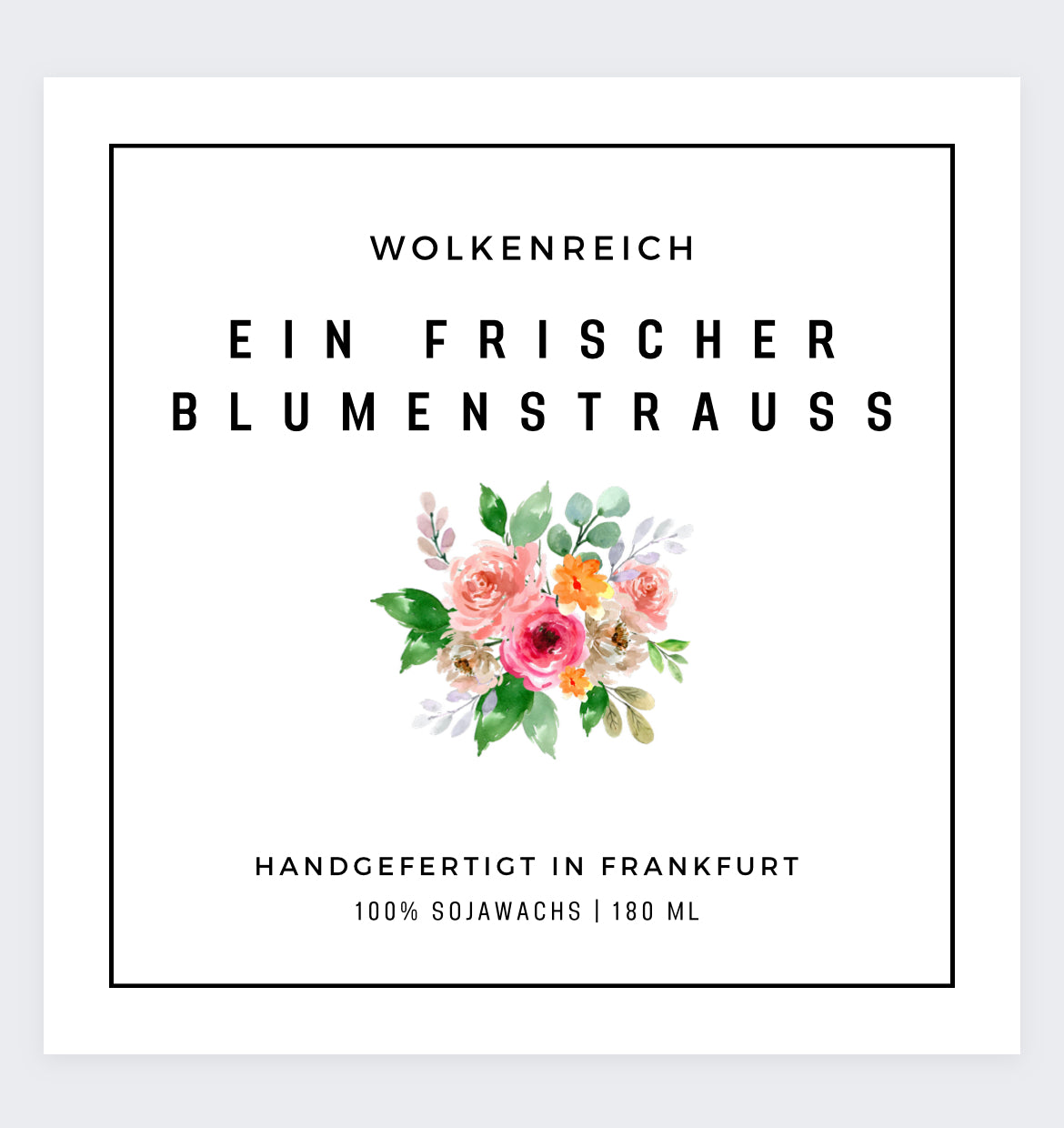 Ein frischer Blumenstrauß | Duftkerze, Sojawachs