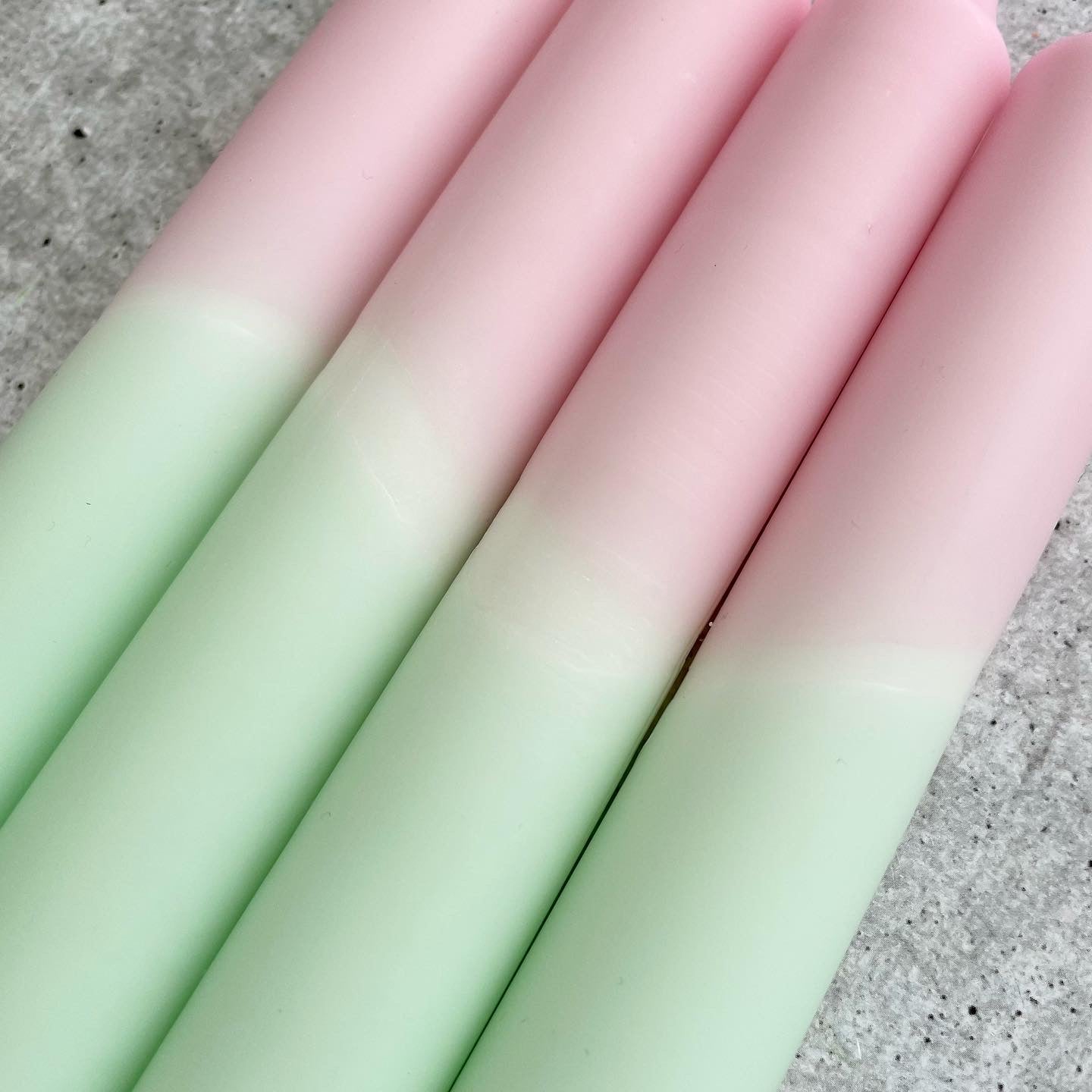 Dip Dye Kerzen | rosa-mint | 4er Set