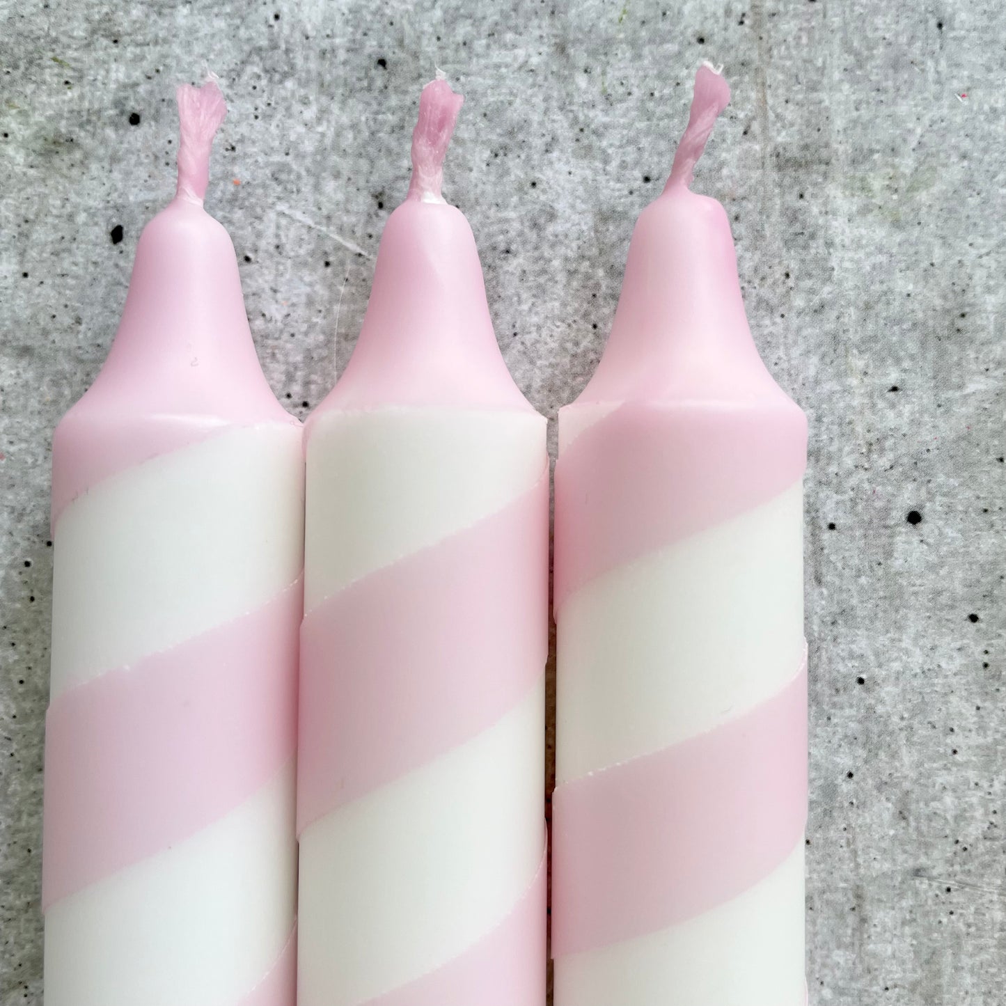 Dip Dye Kerzen | Swirl beige | 4er Set