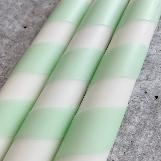 Dip Dye Kerzen | Swirl mint | 4er Set