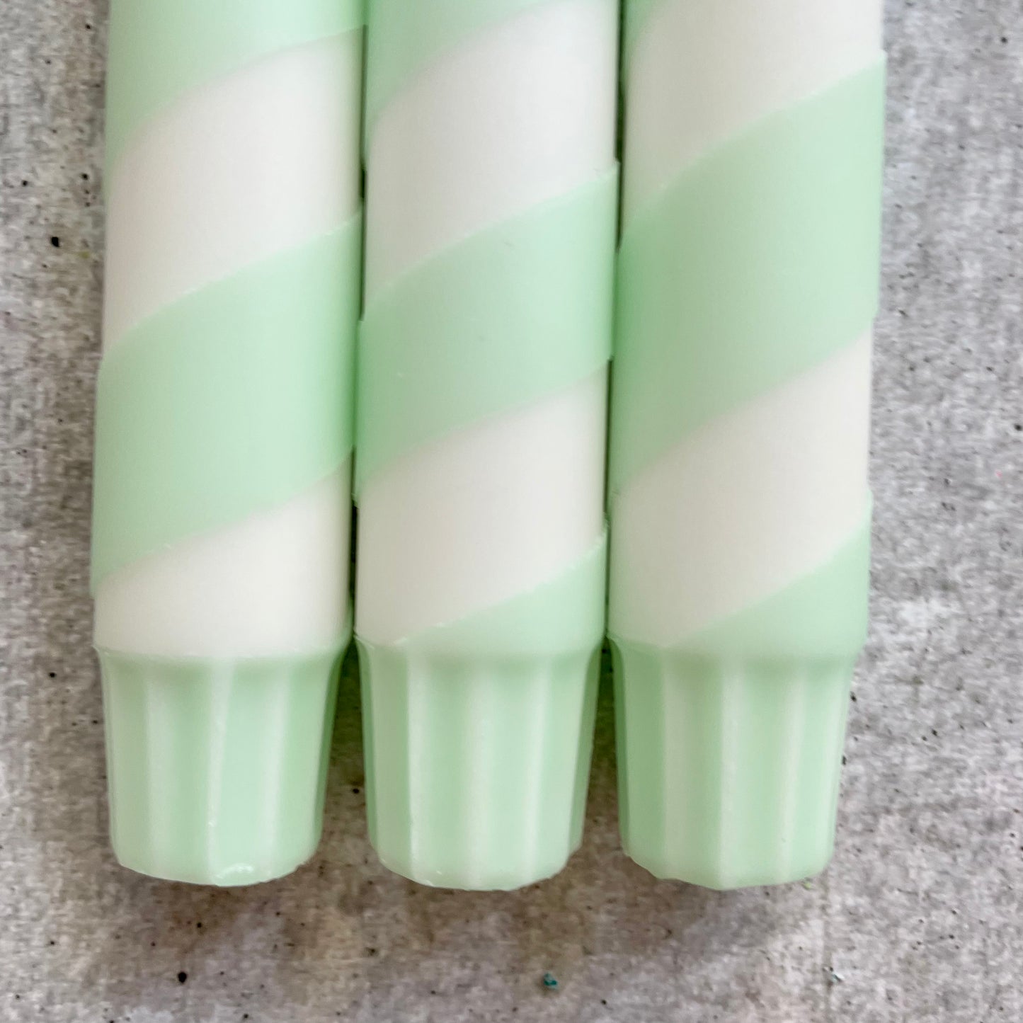 Dip Dye Kerzen | Swirl mint | 4er Set