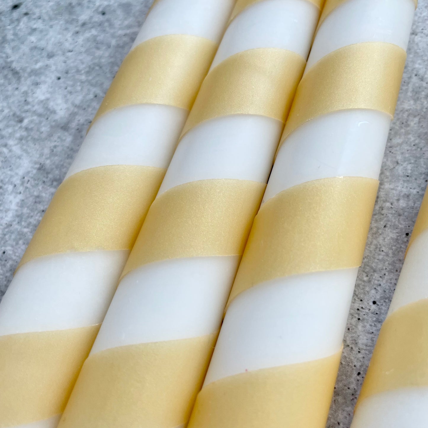 Dip Dye Kerzen | Swirl beige | 4er Set