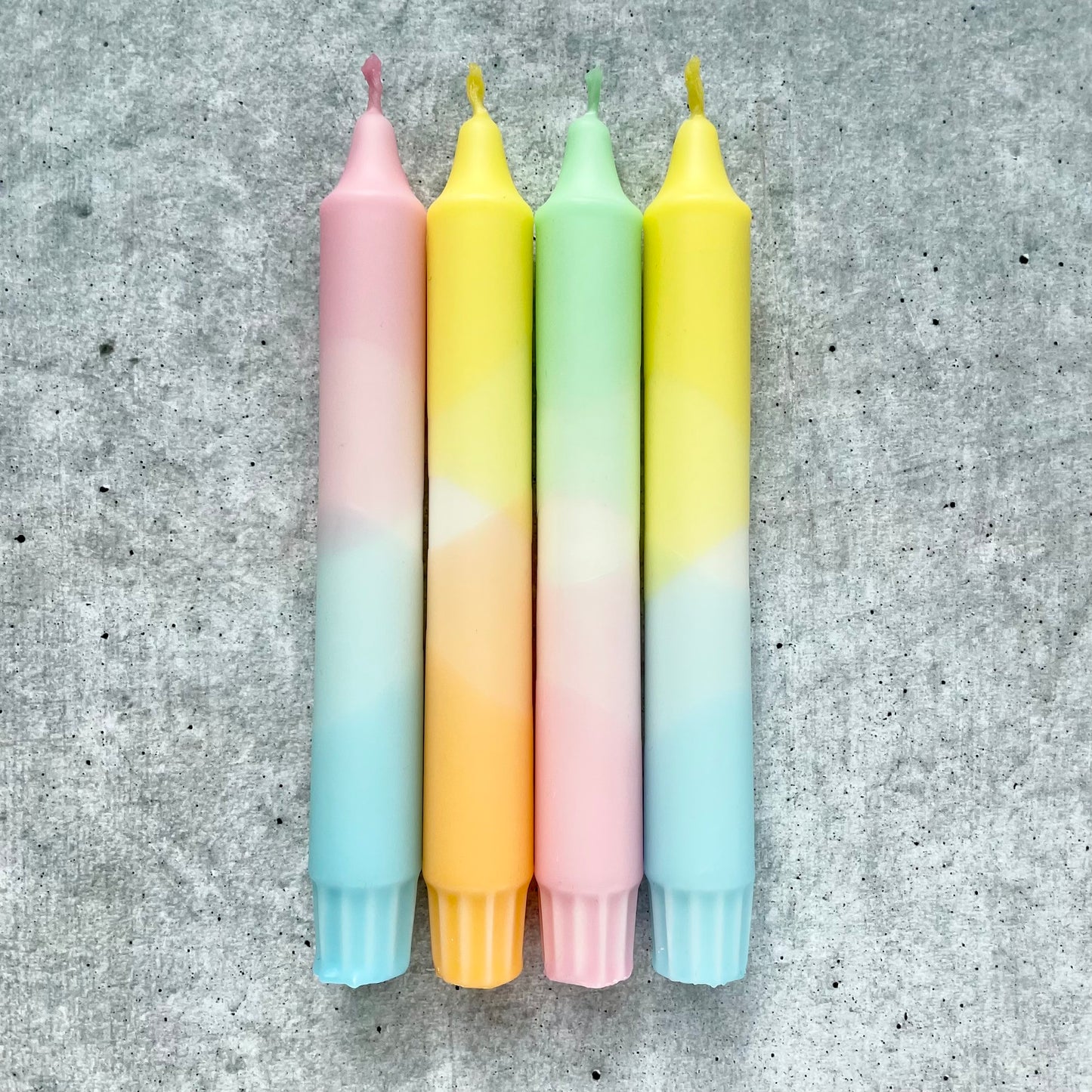 Dip Dye Kerzen | Pastellmix 1 | 4er Set