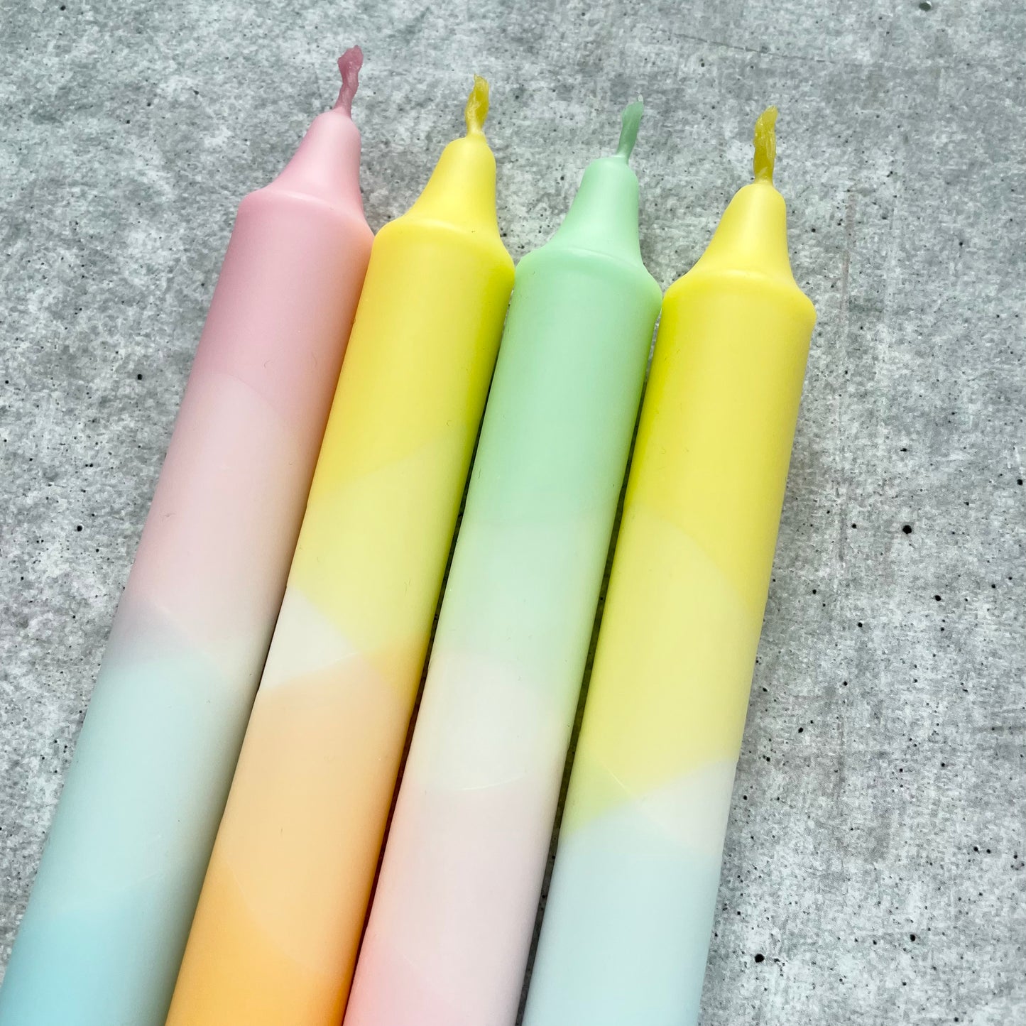 Dip Dye Kerzen | Pastellmix 1 | 4er Set