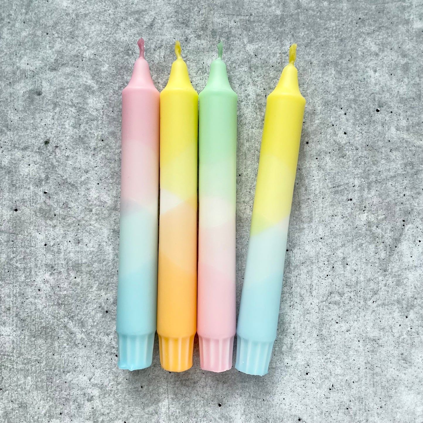 Dip Dye Kerzen | Pastellmix 1 | 4er Set
