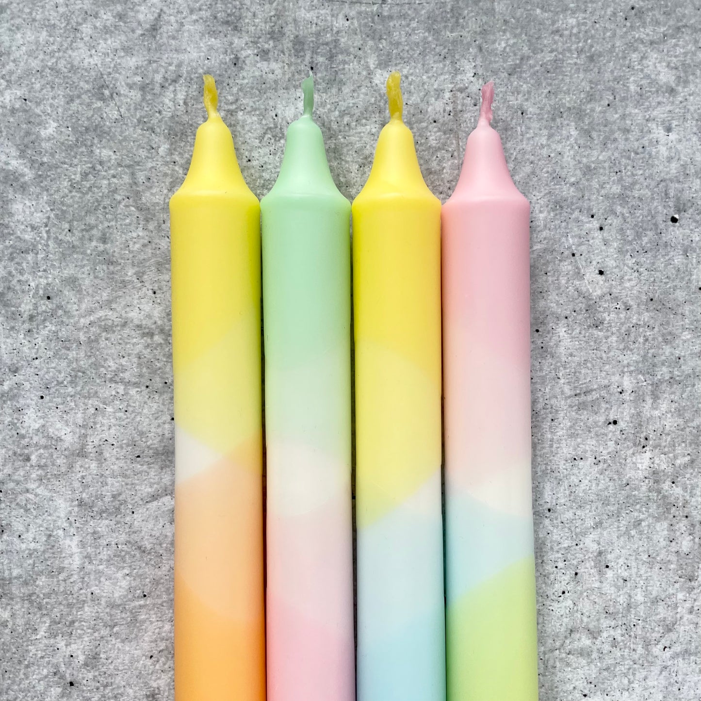 Dip Dye Kerzen | Pastellmix 2 | 4er Set
