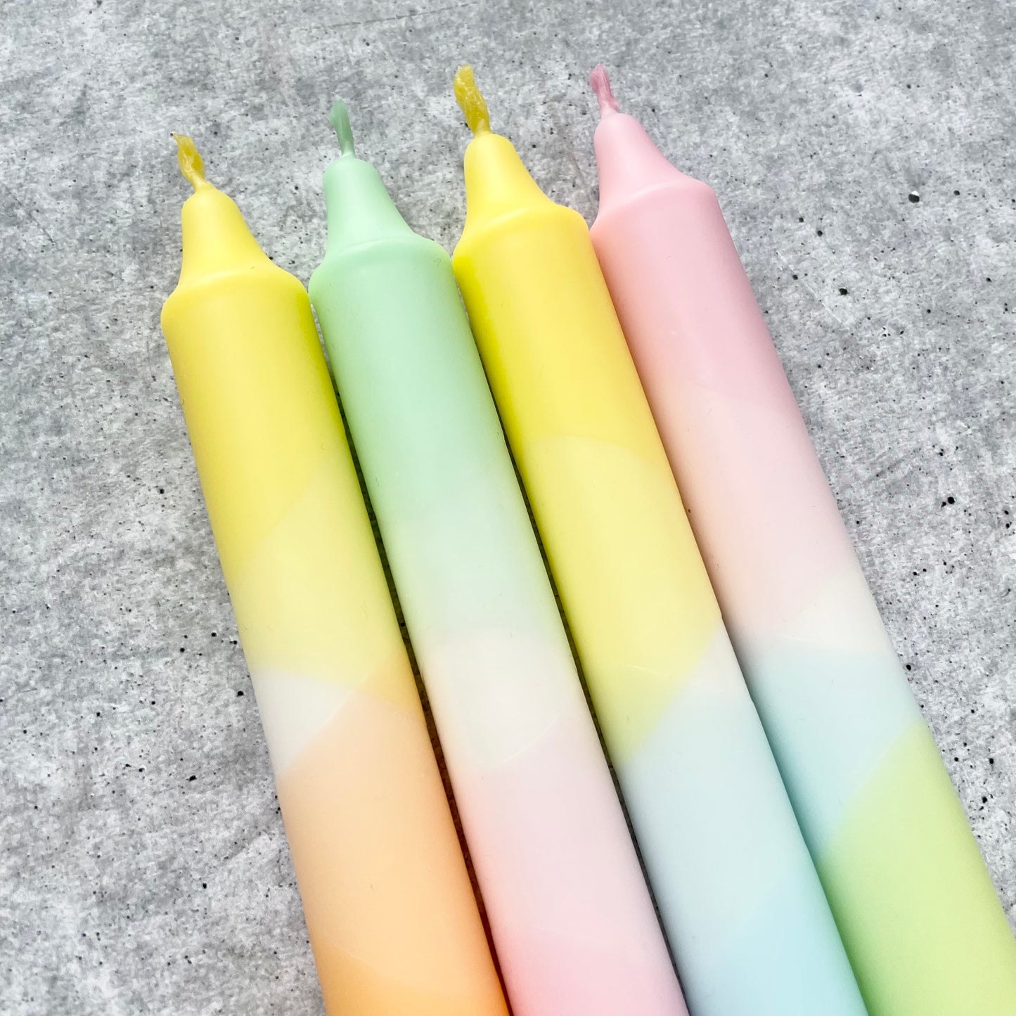 Dip Dye Kerzen | Pastellmix 2 | 4er Set