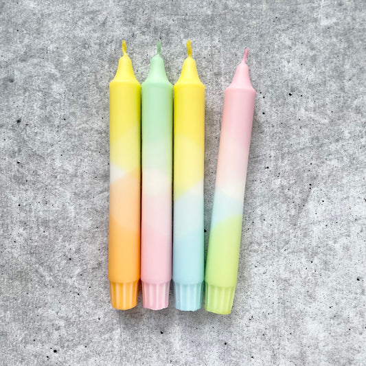 Dip Dye Kerzen | Pastellmix 2 | 4er Set