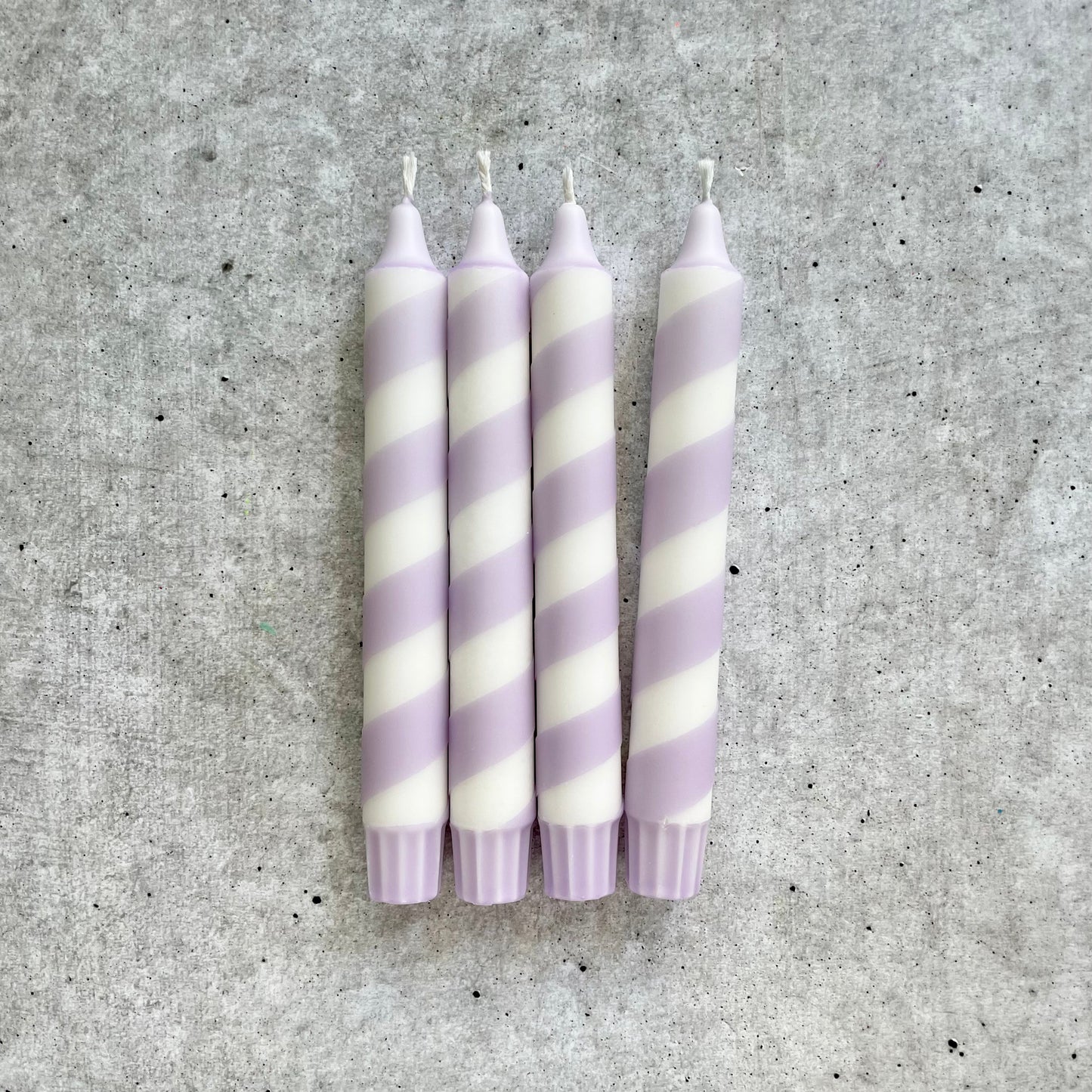 Dip Dye Kerzen | Swirl mint | 4er Set