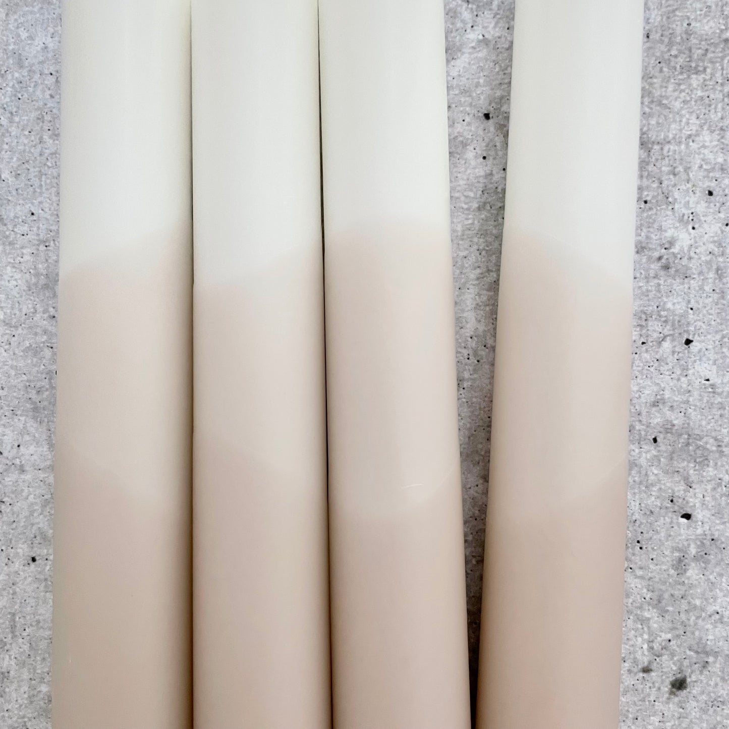Dip Dye Kerzen | beige Boho | 4er Set