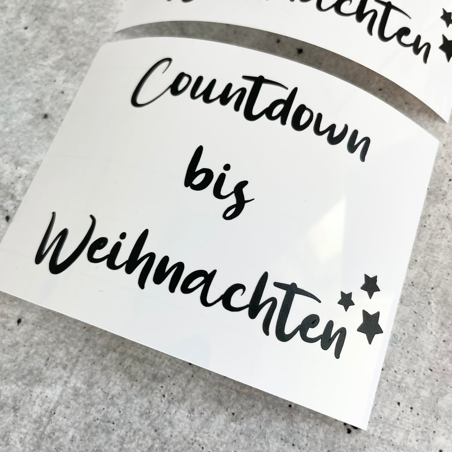 2er Set Aufkleber Adventskalender im Glas - Countdown bis Weihnachten