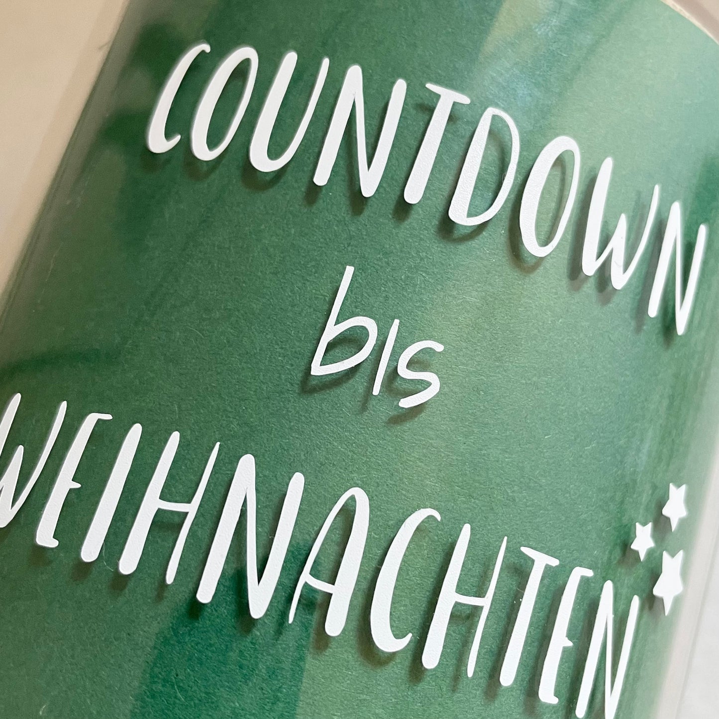 2er Set Aufkleber Adventskalender im Glas - Countdown bis Weihnachten