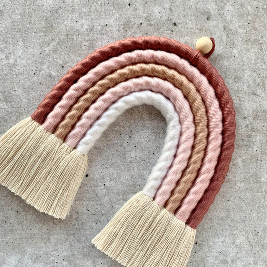 DIY Kit - Makramee Regenbogen "Altrosa"