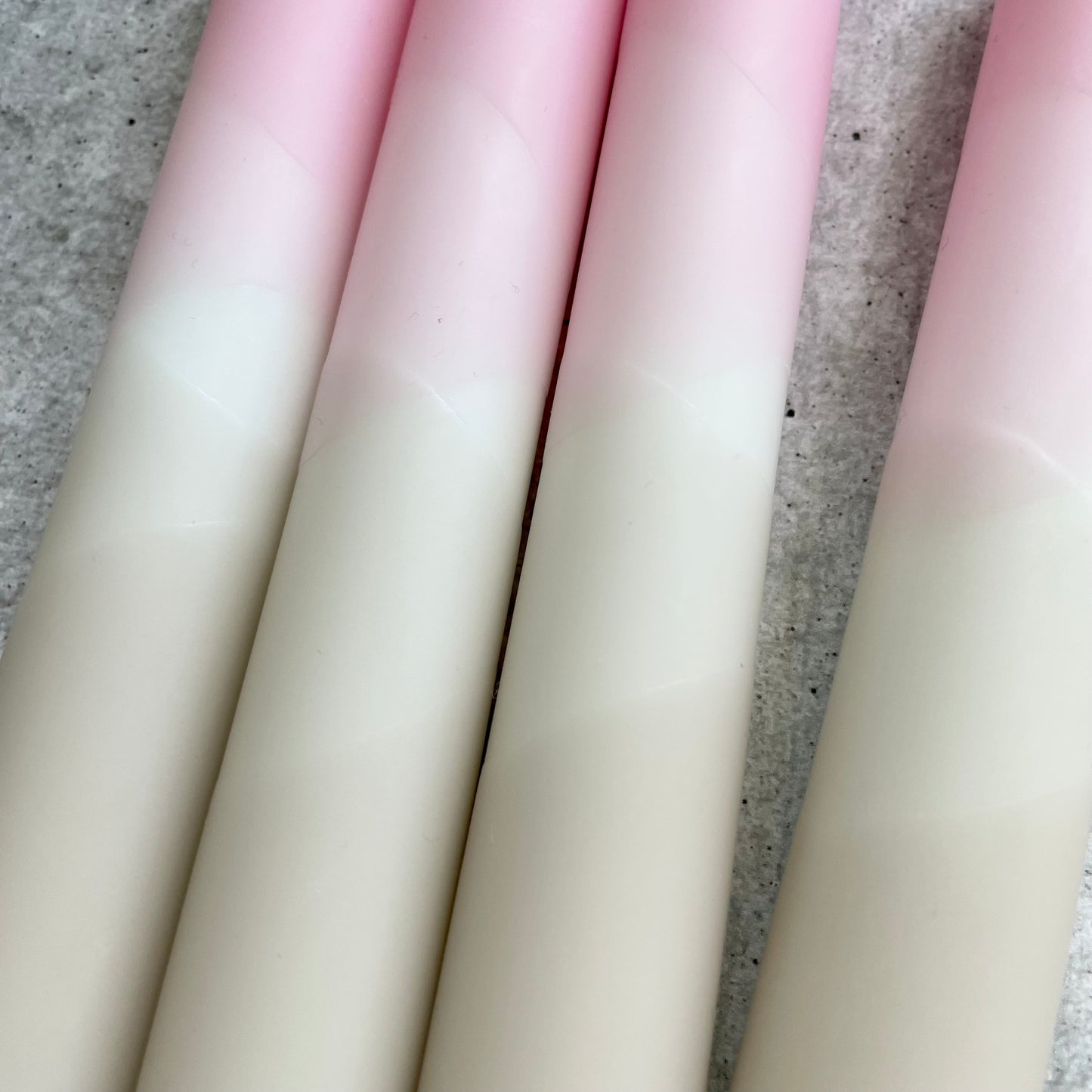 Dip Dye Kerzen | rosa-beige | 4er Set
