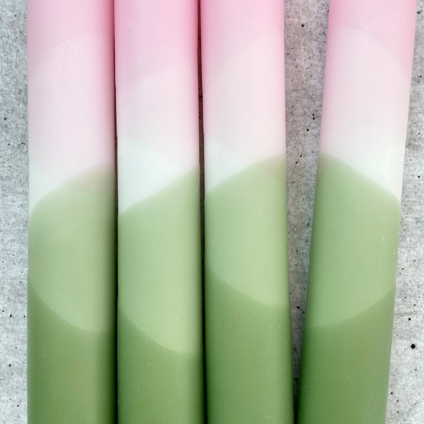 Dip Dye Kerzen | olive-rosa | 4er Set