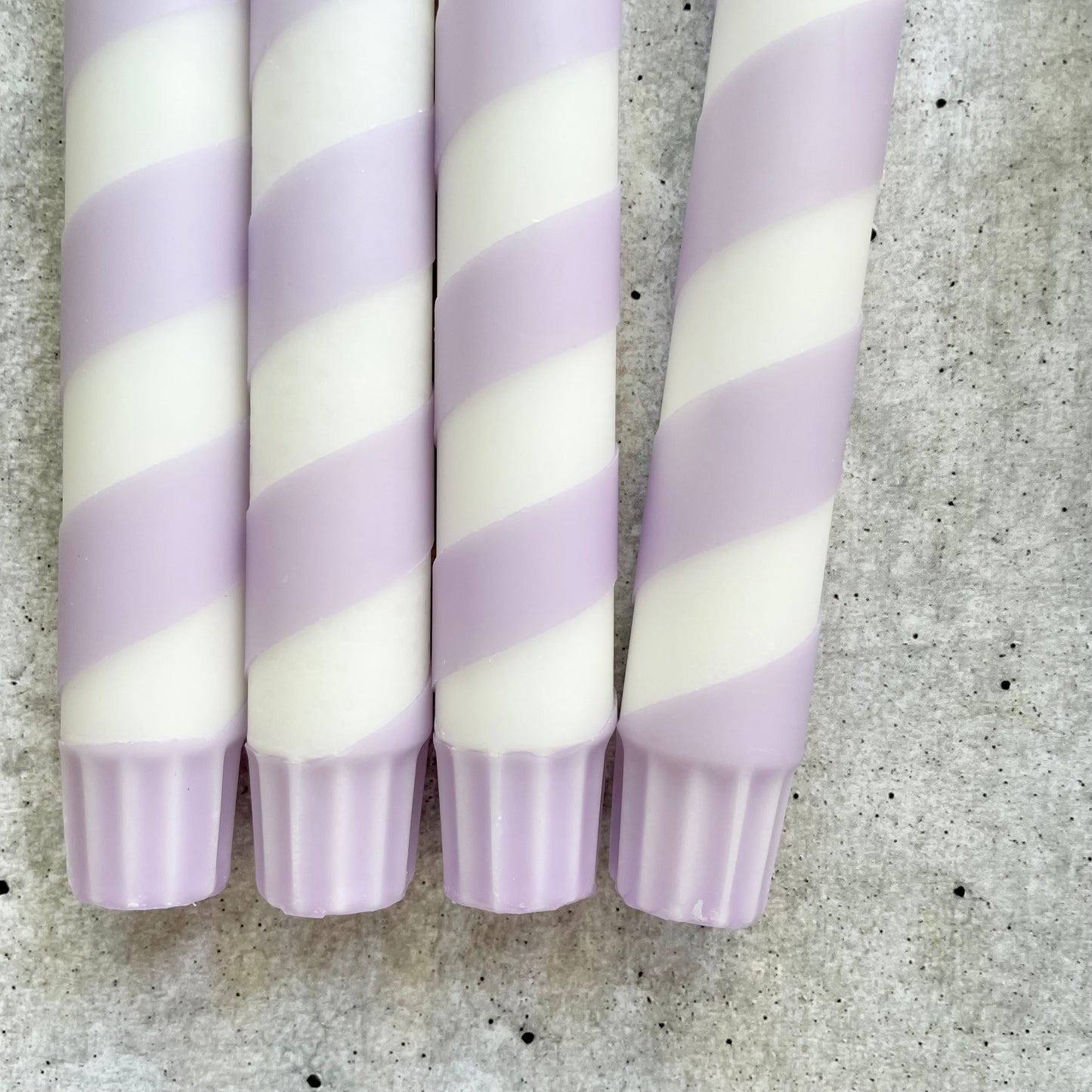 Dip Dye Kerzen | Swirl lila | 4er Set
