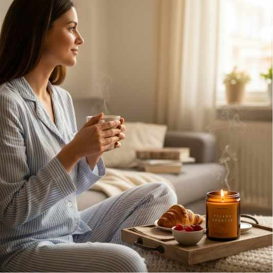 Pyjamasonntag | Sonntagsfrühstück | Duftkerze, Sojawachs