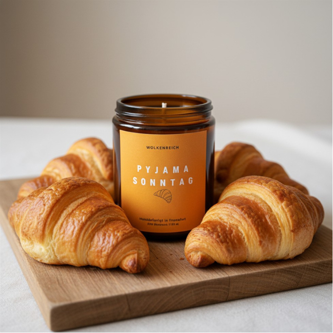 Pyjamasonntag | Sonntagsfrühstück | Duftkerze, Sojawachs