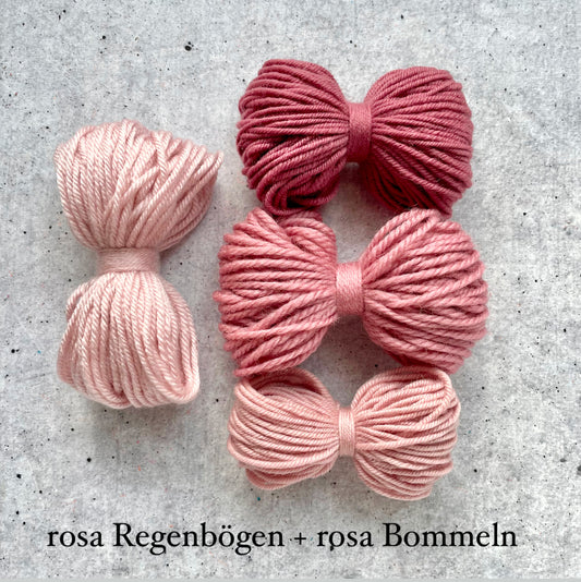 Kreatives DIY Kit: rosa Regenbogen-Girlande zum gemeinsamen Basteln bei Babyparty