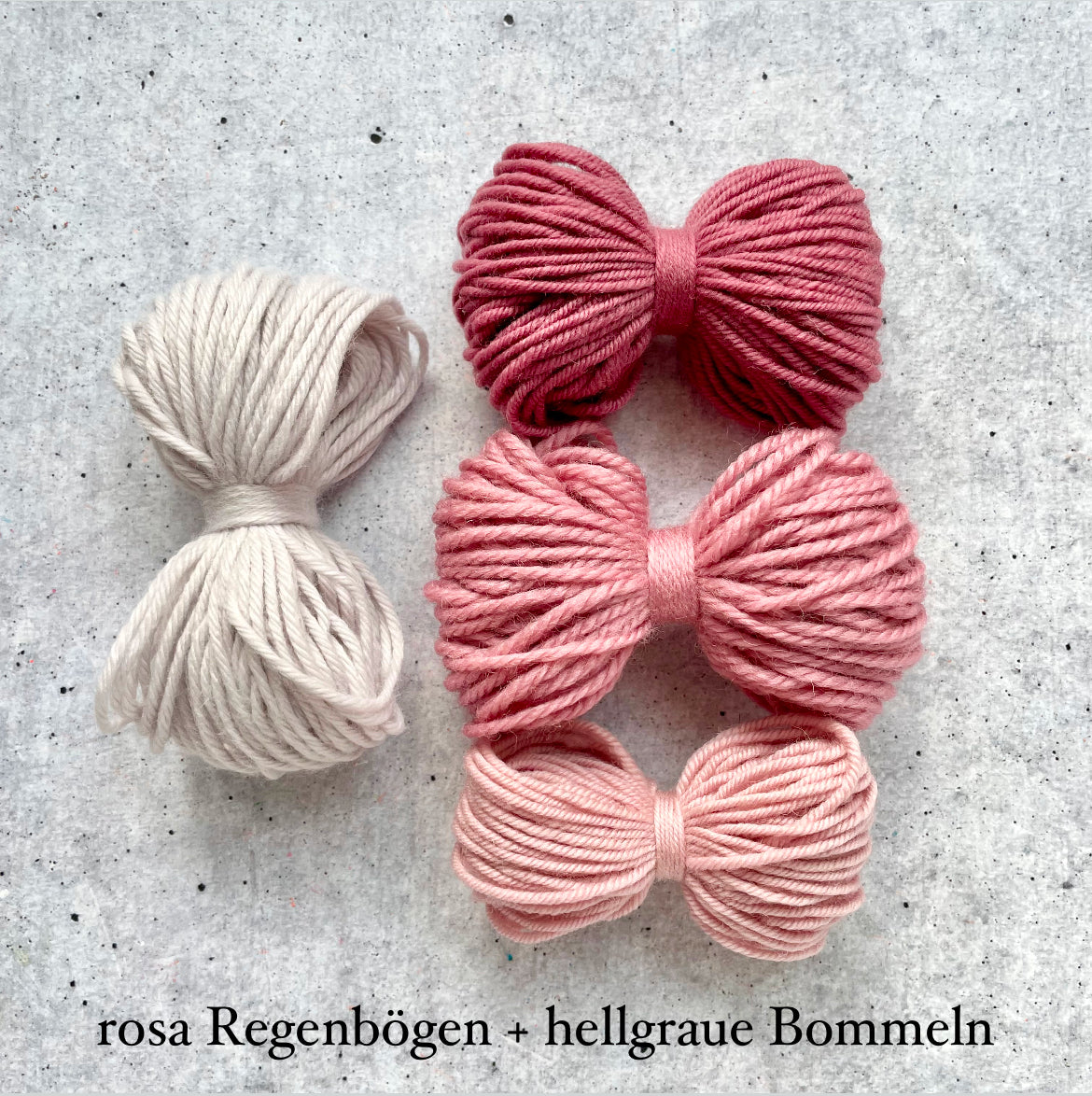 Handgemachte Regenbogen-Girlande aus Wolle – DIY Set für kreative Babypartys