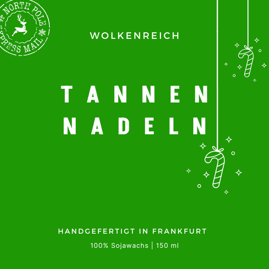 Tannennadeln Duftkerze aus Sojawachs – Geschenkidee für Winter & Weihnachten