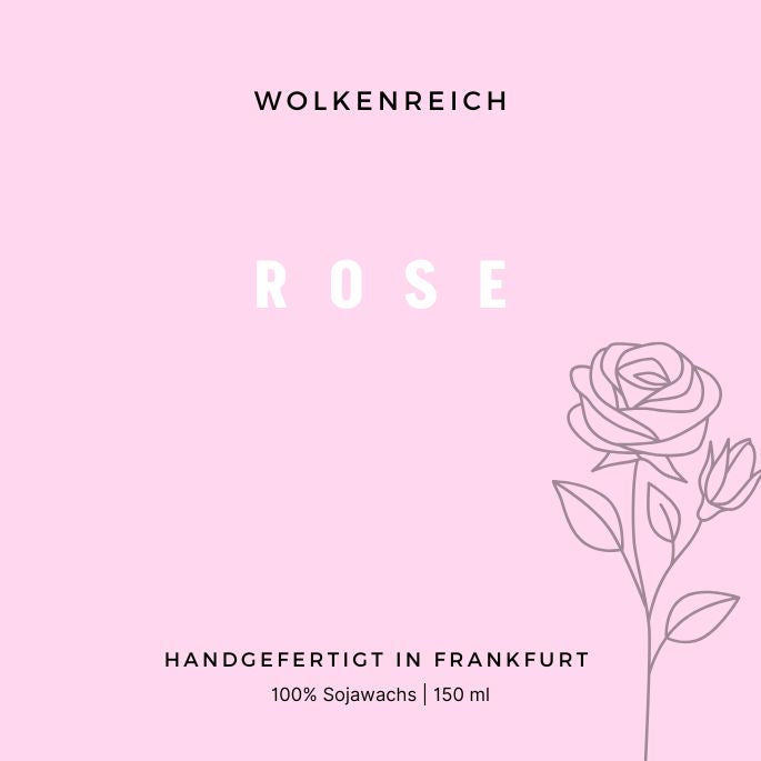 Handgegossene Rosenduftkerze – Rosen aus Mamas Garten Geschenkidee