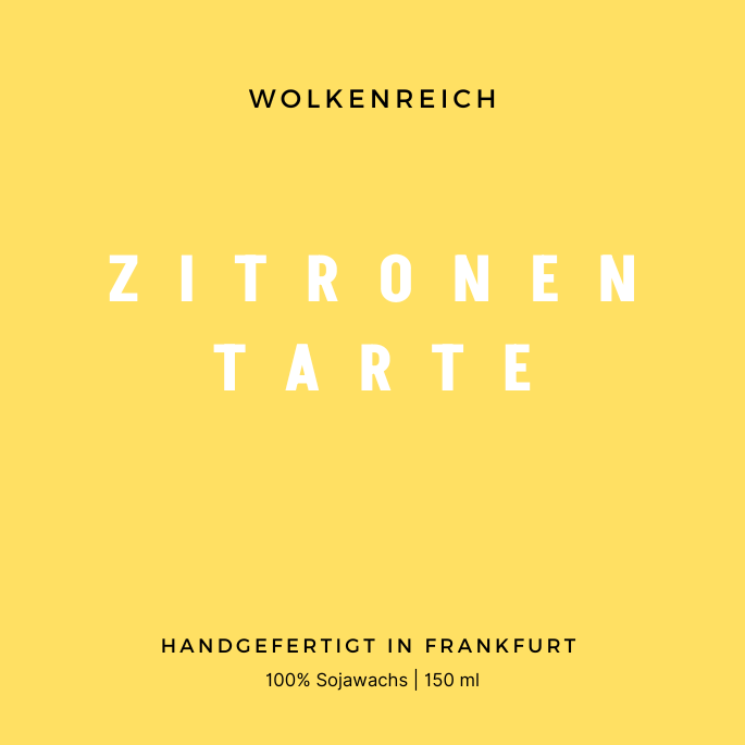 Zitronentarte | Kuchen | Limited Edition | Duftkerze, Sojawachs