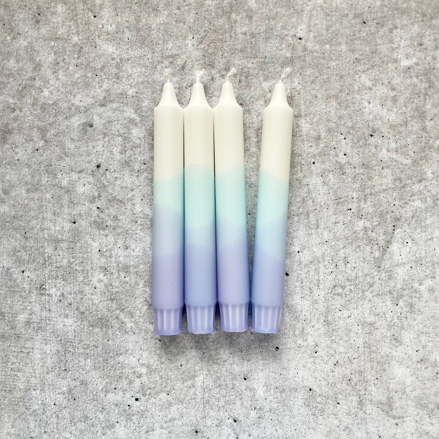 Dip Dye Kerzen Pastellmix Provence – 4 handgemachte Stabkerzen in sanften Pastellfarben