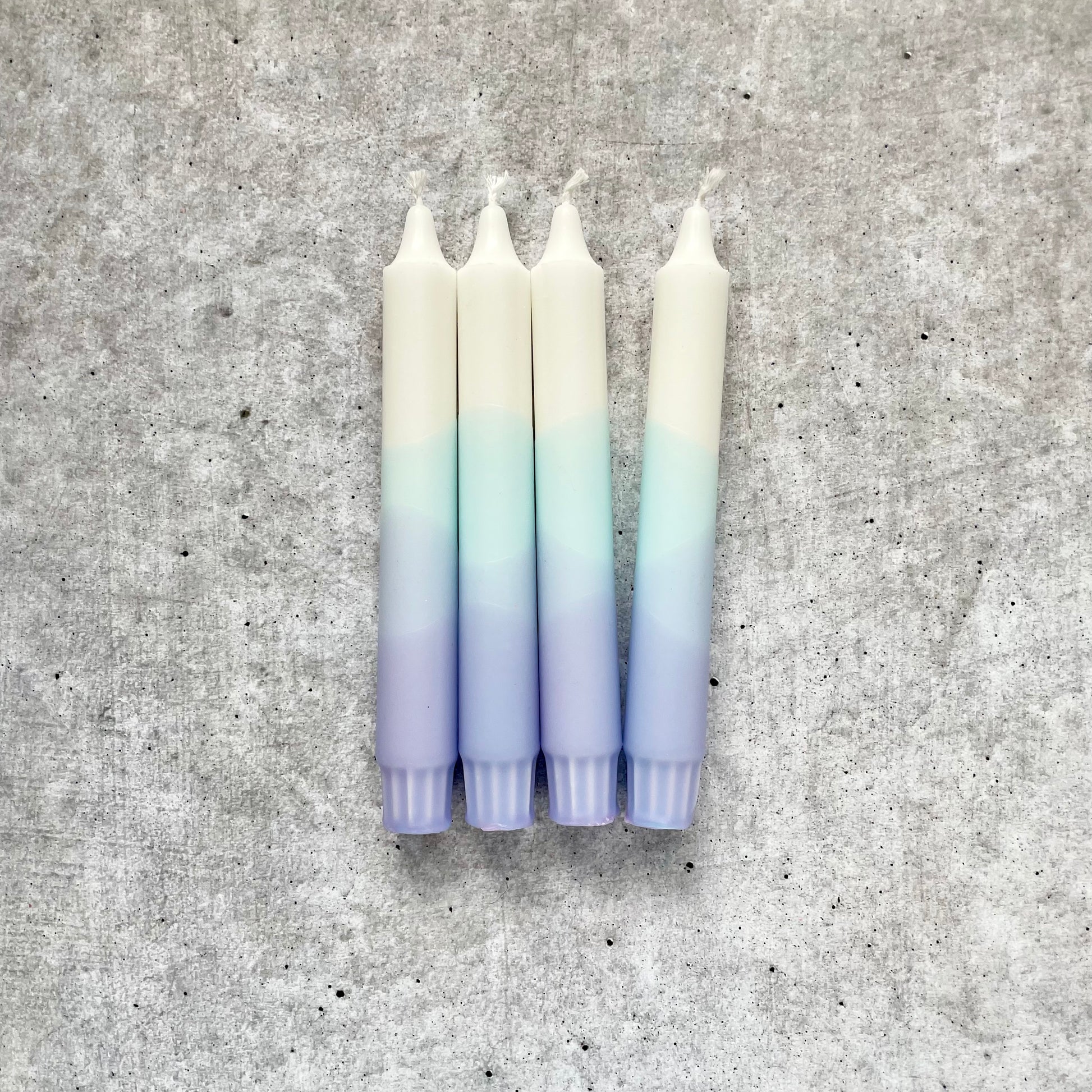 Dip Dye Kerzen Pastellmix Provence – 4 handgemachte Stabkerzen in sanften Pastellfarben