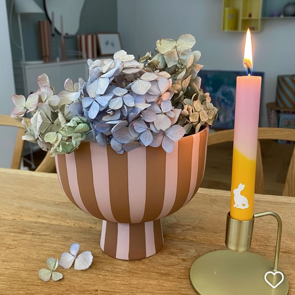 Dip Dye Kerzen | gelb-rosa | Ostern 4er Set