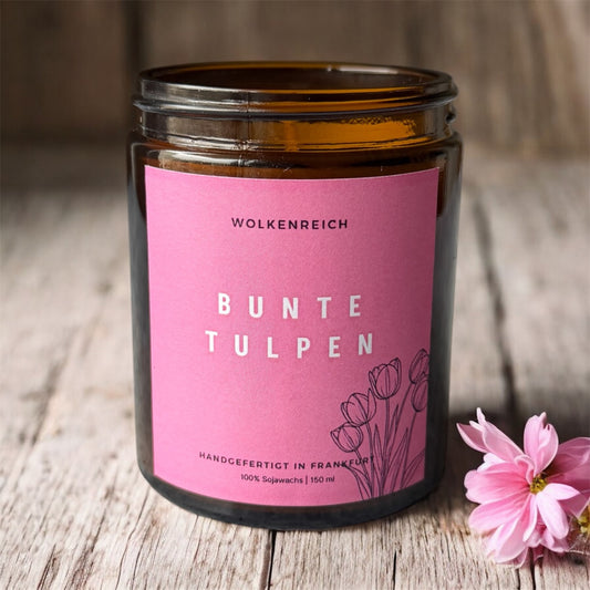 sojawachs duftkerze tulpenzauber mit lebendigem frühlingsduft