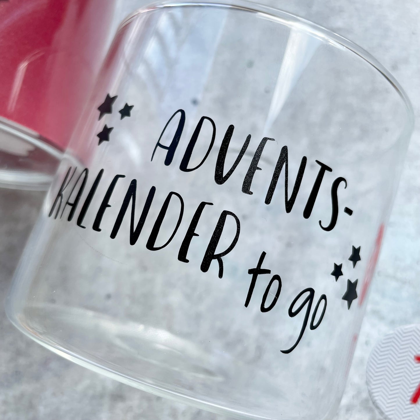 2er Set Aufkleber Adventskalender im Glas - Adventskalender to go