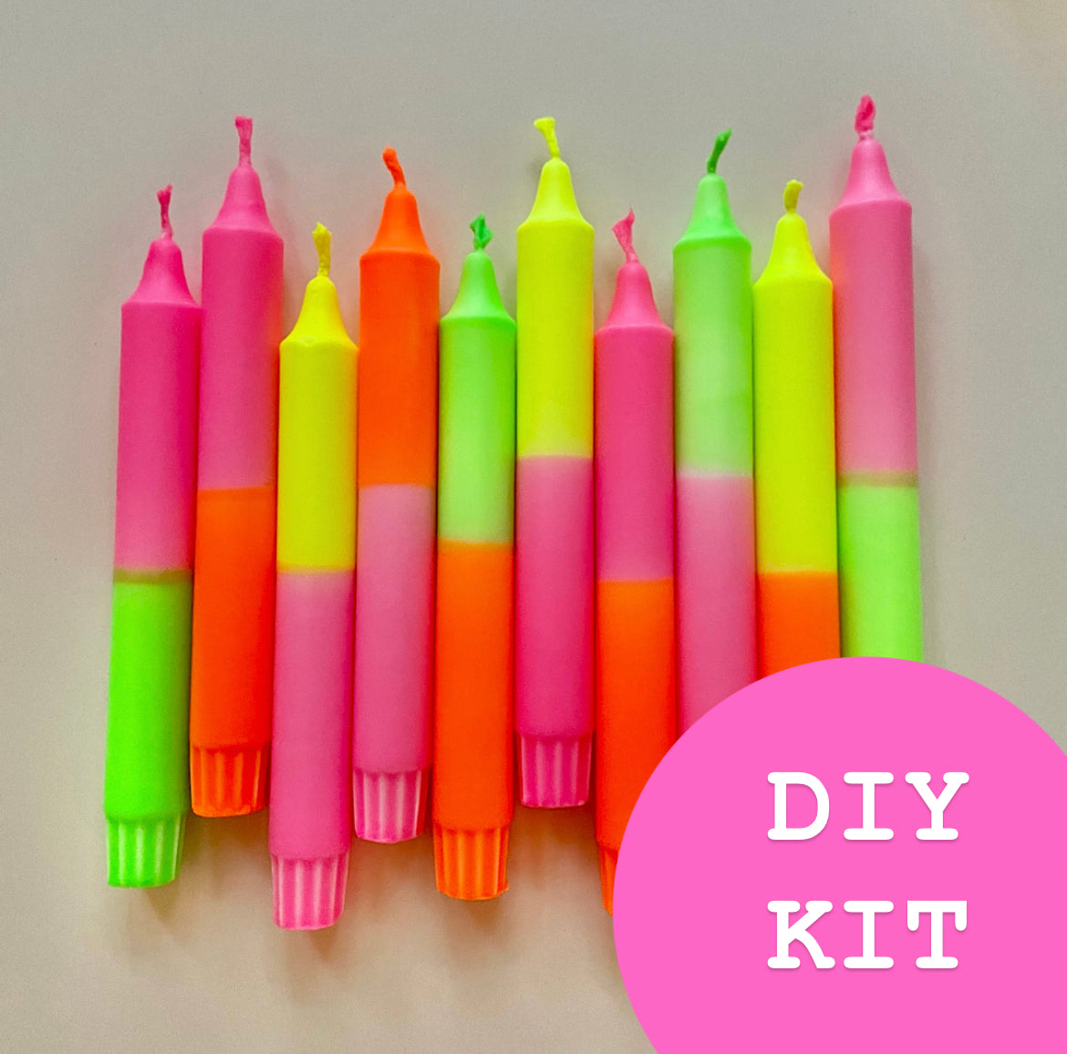 DIY Kit - Dip Dye Kerzen NEON