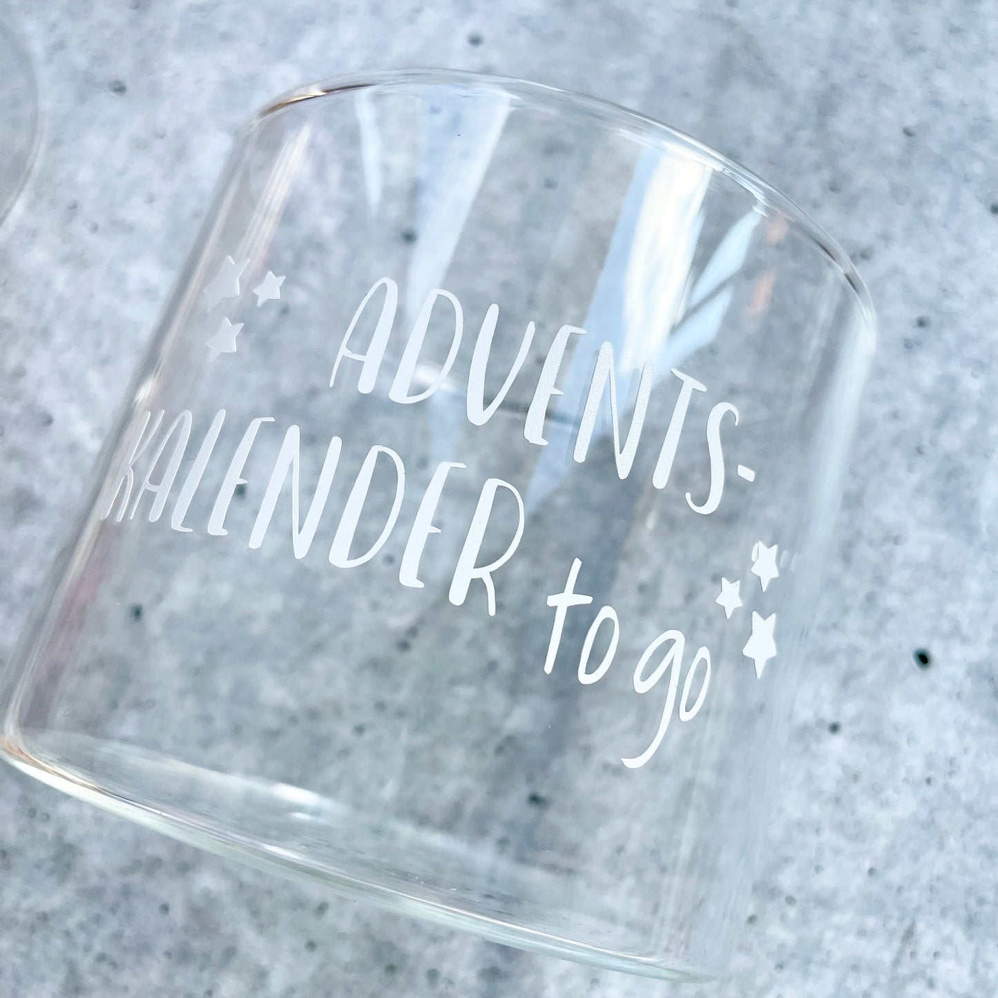 2er Set Aufkleber Adventskalender im Glas - Adventskalender to go