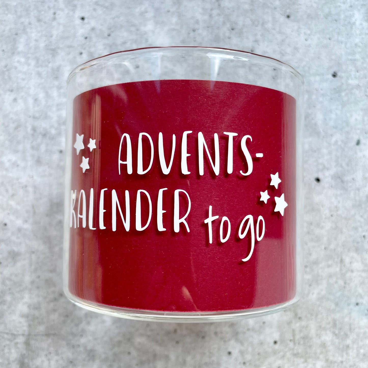2er Set Aufkleber Adventskalender im Glas - Adventskalender to go